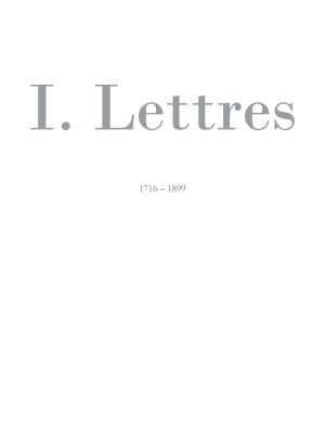 I. Lettres