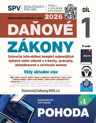 Daňové zákony 2026 XXL ProFi (Díl 1.)