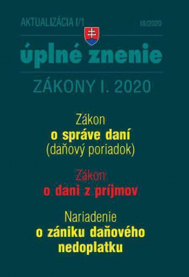 Aktualizácia I/1 2020 - Daňový poriadok, ZDP, Nariadenie o zániku daňového nedoplatku