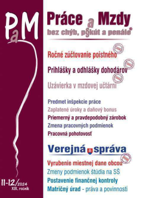 Práce a Mzdy bez chýb, pokút a penále č. 11-12 / 2024 - Ročné zúčtovanie poistného