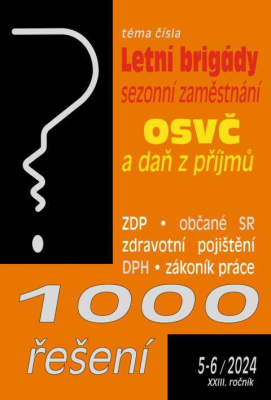 1000 řešení č. 5-6 / 2024 - Letní brigády studentů a sezonní zaměstnání